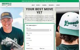 Greenville Moving Company website