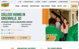 College Hunks Hauling Junk and Moving Greenville, Pickens, Oconee & Anderson Counties website