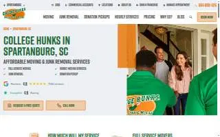 College Hunks Hauling Junk and Moving Spartanburg of Greer website