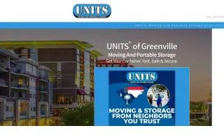 UNITS Moving and Portable Storage of Greenville website