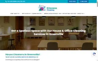 Eliteness Cleaning Maid Service of Greenville website