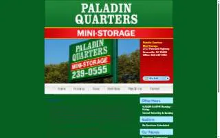 Paladin Quarters Mini Storage website