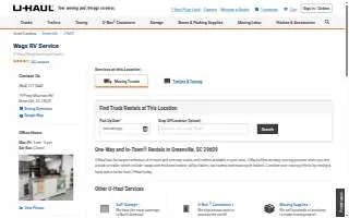 U-Haul Neighborhood Dealer of Greenville website