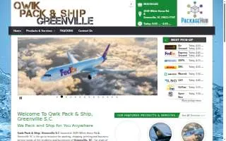 Qwik Pack and Ship Greenville S.C. website