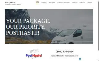 PostHaste Couriers website