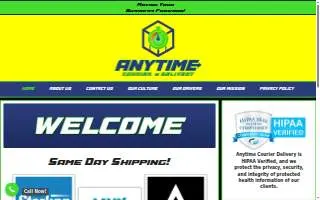 Anytime Courier Delivery website