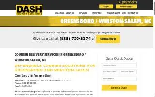 Dash Courier Services of Greensboro website