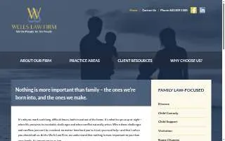 WELLS LAW FIRM, P.C. - Family Court Law Firm - David E. Wells, Attorney website