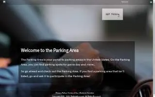 Parking area website