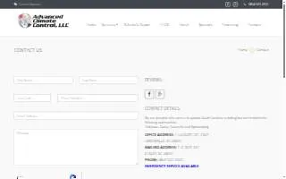 Advanced Climate Control LLC of Greenville website