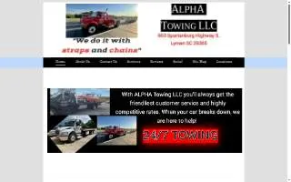 ALPHA Towing LLC of Wellford website