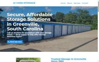 A-1 Mini Storage of Greenville website