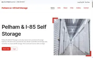 Pelham & I-85 Self Storage website