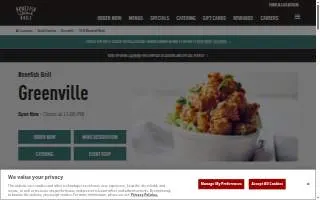 Bonefish Grill of Greenville website