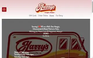 Harry’s Hoagie Shoppe website