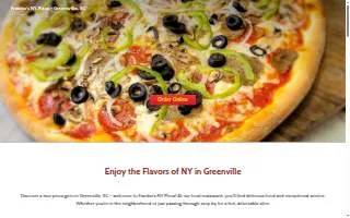 Frankie's NY Pizza - Greenville website