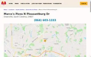 Marco's Pizza of Greenville website