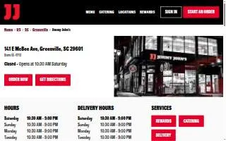 Jimmy John's of Greenville website