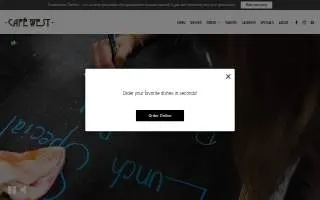 Cafe West website