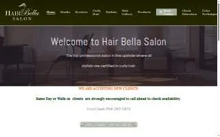 Hair Bella Salon website