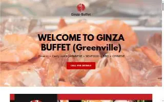 Ginza Buffet of Greenville website