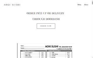 Aoki Sushi website