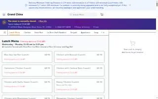 Grand China Restaurant website