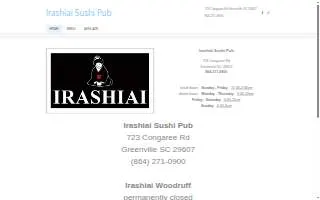 Irashiai Sushi Pub Japanese website