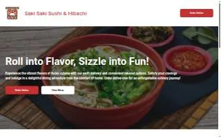 Saki Saki Sushi & Hibachi website