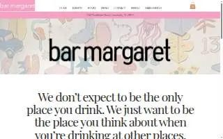 Bar Margaret website