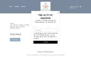 Sushi Shack of Greer website