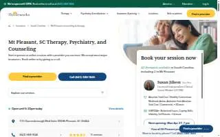 Thriveworks Counseling & Psychiatry Mt Pleasant website