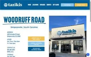 Taziki's Mediterranean Cafe - Woodruff Road website