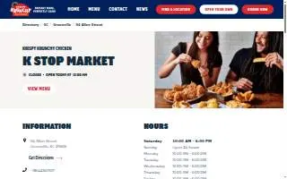 Krispy Krunchy Chicken of Greenville website