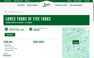 Lowes Foods of Simpsonville website