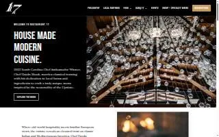 Restaurant 17 website