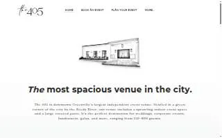 The 405 Venue website