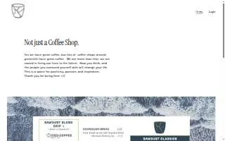 Sawdust Coffee Shop website