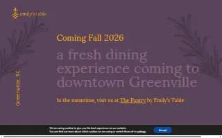 Emily's Table website