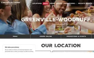 Carolina Ale House - Greenville-Woodruff website
