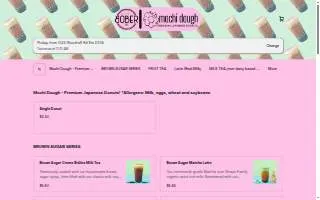 Bober Tea & Mochi Dough website