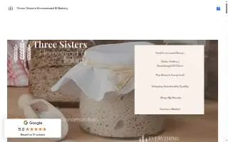 Three Sisters Homestead and Bakery website