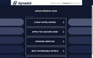 University Inn of Greenville website