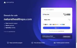 Natural Health Spa website