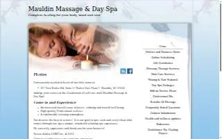 Mauldin Massage & Day Spa website