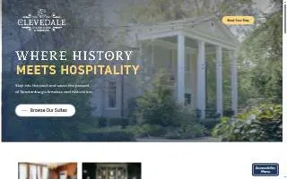 Clevedale Historic Inn and Gardens website