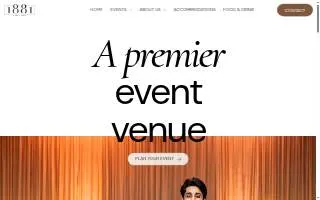 1881 Event Hall website