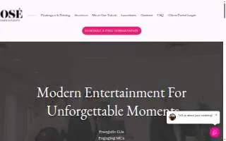 Rosé Weddings & Events website