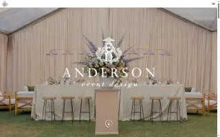 Anderson Event Design of Charleston website