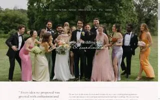 Harmony Weddings and Events website